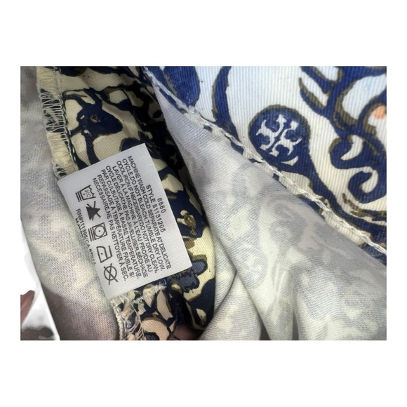 Tory Burch size 25 cropped Stretch skinny jeans pants multi color cotton stretch - Picture 5 of 12